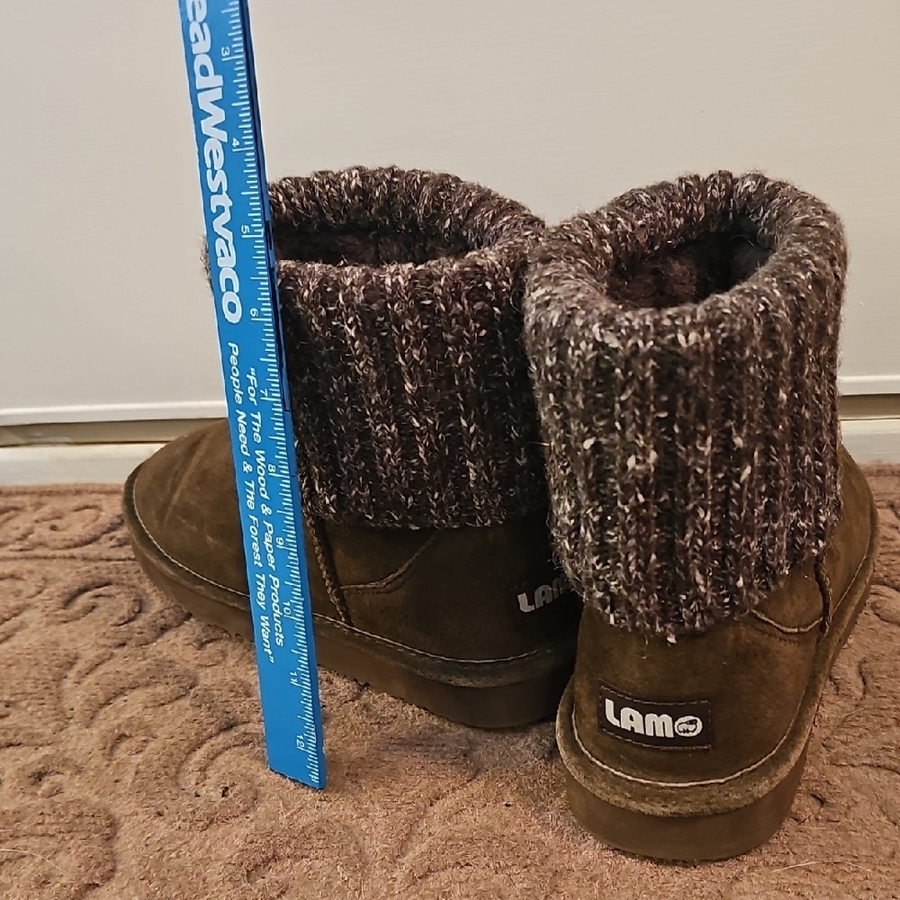 LAMO Brown Knit Cuff Boots